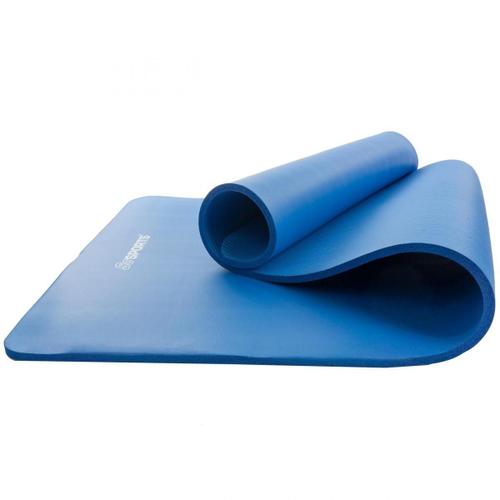 Scsports® Tapis De Yoga - 190x80x1,5 Cm, Antidérapant, Sangle De Transport, Bleu Foncé - Tapis De Fitness, Pilates, Gymnastique, Exercice