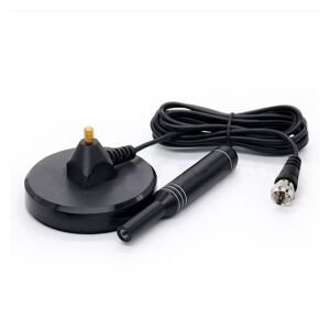 Antenne TV Intérieure Double HD - Portée 80 Km - Compatible TNT/ATSC - Base Magnétique - Câble 3 M