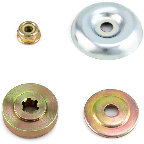4pcs Kit de Écrous de Rechange en Métal pour Lames de Boîte de Vitesse, Pieces Detachees pour Debroussailleuse et Tondeuses à Gazon