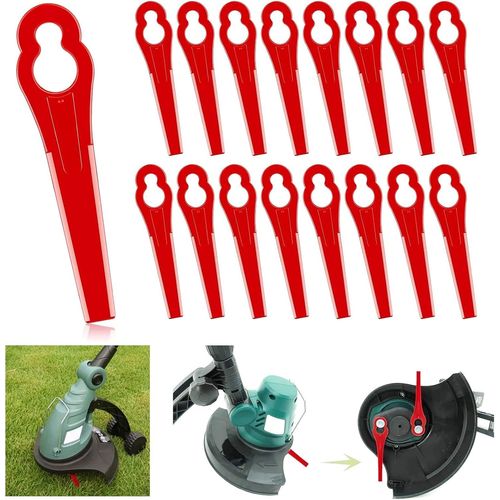 100 Pcs Lames en Plastique de Rechange, Pour Coupe Bordure Tondeuse à Gazon, pour Jardin et Pelouse, Fleuret