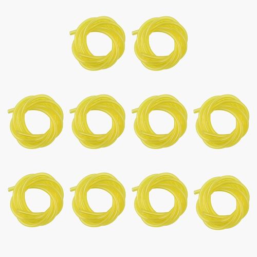 Tuyau Durite d'Essence, 10 Lot de 1 Mètres Tuyau Carburant (Diamètre 2,5mm x 5mm) pour Debroussailleuse Souffleur Coupe-bordure Tronçonneuse pour Husqvarna Weedeater Poulan Craftsman