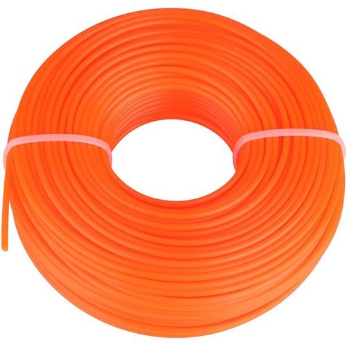 Ligne de coupe-bordures 2.4mm fil de cordon en Nylon robuste fil de chaîne ronde ligne de cordon pour coupe-herbe à essence de jardin(50m)