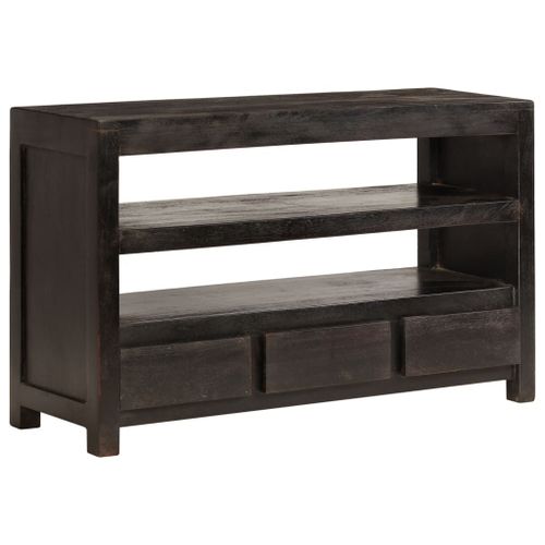 Vidaxl Meuble Tv Bois D'acacia Solide 90 X 30 X 55 Cm Marron Foncé