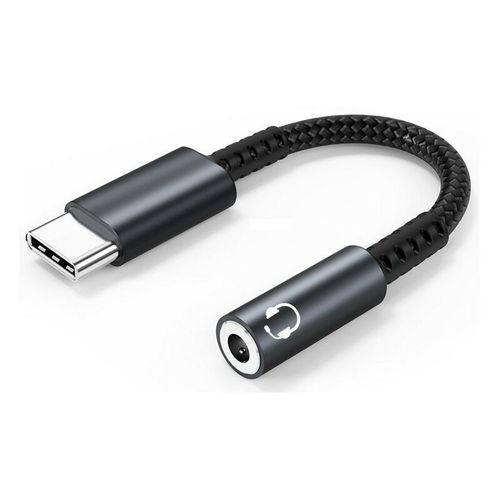 Adaptateur USB C vers Jack, Adaptateur USB C vers Jack 3,5 mm, Adaptateur USB C Aux Adaptateur Audio Jack avec Puce DAC Hi Res Compatible pour Samsung Galaxy, Xiaomi, iPad Pro, MacBook (Noir)