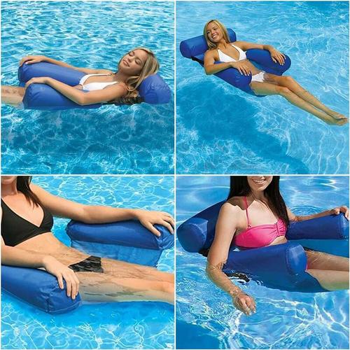 Hamac Gonflable Piscine, Hamac Floattant, Bouée Matelas Gonflable, Hamac De Piscine Fauteuil Chaise Flottante Portable, Adaptée À La Piscine, À La Plage, Aux Vacances 100x120cm?