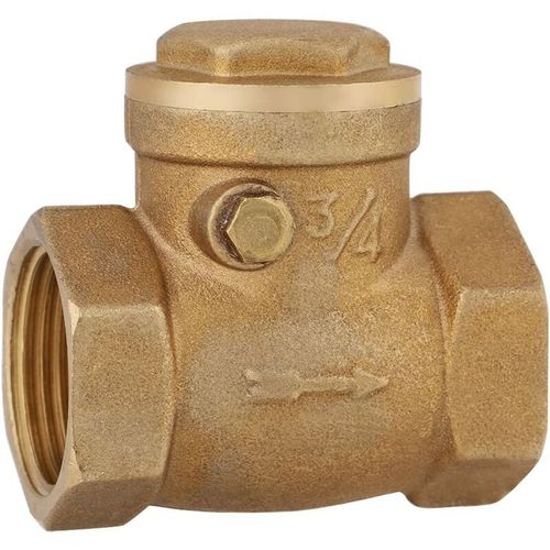 Clapet Anti-Retour, Clapet Anti-Retour à Battant DN20 232PSI 3/4 Femelle Clapet Anti-Retour d'Eau en Laiton Clapet à Filetage Unidirectionnel Non-Retour pour Éviter le Reflux d'Eau