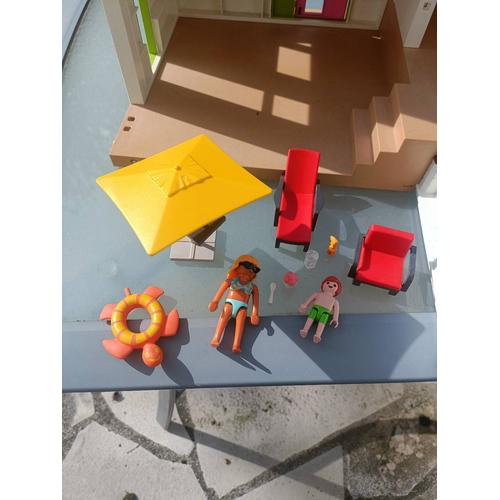 Piscine avec terrasse - Playmobil City Life - 5575 - Figurines et