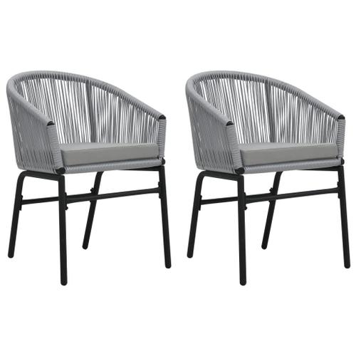 Prolenta Premium - Chaises De Jardin 2 Pcs Anthracite Rotin Pe