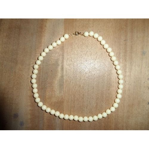 Collier De Perles Plastique Champagne
