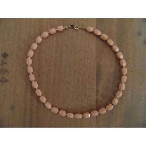 Collier De Perles Plastique Rose