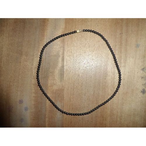 Collier De Perles Gris Métallisé