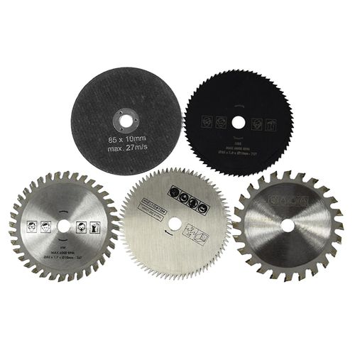 Ensemble de 5 pièces de lame de coupe en carbure petite lame de scie circulaire 85mm travail du bois ménage bricolage scie bl