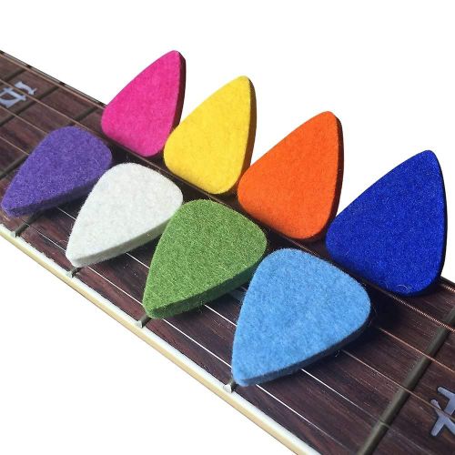 Ukulélé Pics En Feutre/Plectres Pour Ukulélé Et Guitare, 8 Pièces Médiators De Guitare, Multicolore