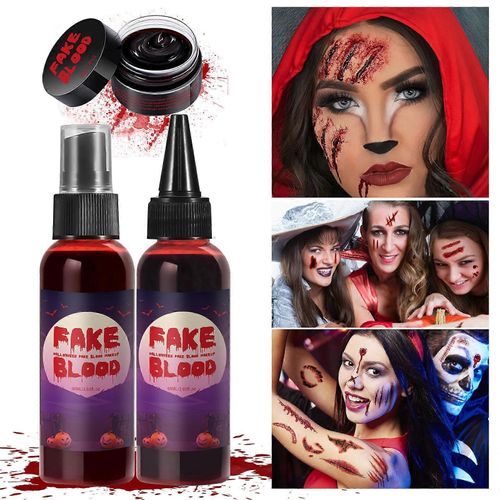 Déguisement Halloween Femme Halloween Maquillage Artificiel Faux Plasma Réaliste Simulation Accessoires 160ml