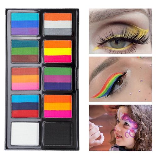10 Couleurs Halloween Maquillage Peinture Visage Peinture Visage Noël Peinture Visage 