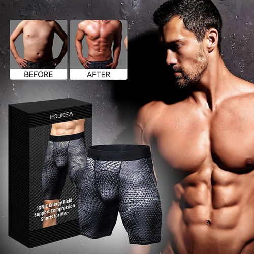 Short De Compression De Traitement De Champ D'Énergie Pour Hommes,Shorts De Compression De Traitement De Champ D'Énergie Pour Hommes Pantalon De Fitness De Sport Serré