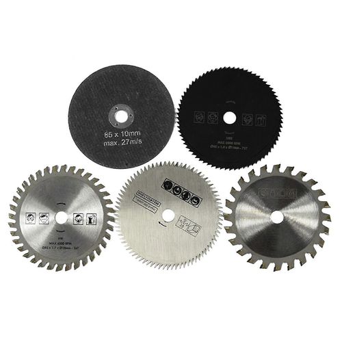 Ensemble de 5 pièces de lame de coupe en carbure petite lame de scie circulaire 85mm travail du bois ménage bricolage scie bl