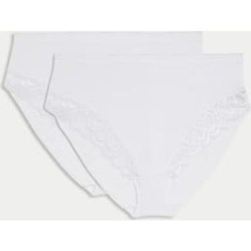 Lot De 2 Culottes Sculptantes En Coton Et Dentelle Amelia - Blanc