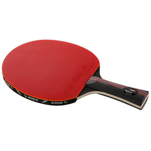 Raquette De Tennis De Table En Fibre De Carbone Lame Raquette De Ping-Pong Pour Club Adulte Avec Sac De Rangement Longue Poignée