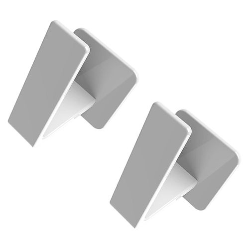 1 Paire De Support De Couvercle De Casserole Sans Poinçon Organisateur Mural En Acier Au Carbone Étagère De Rangement De Cuisine Blanc