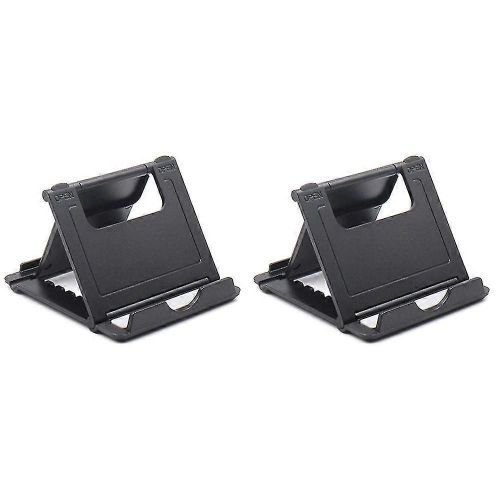 2x Support De Bureau Tablet Stand De Bureau Portable Double Support Pliable Adapté Pour Ipad Tablet Stand Noir