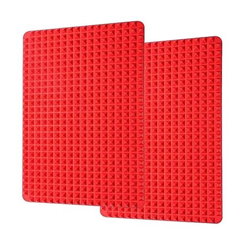 Plaque de cuisson pyramidale de tapis de cuisson en silicone, meilleur tapis de cuisson antiadhésif de réduction des graisses saines pour