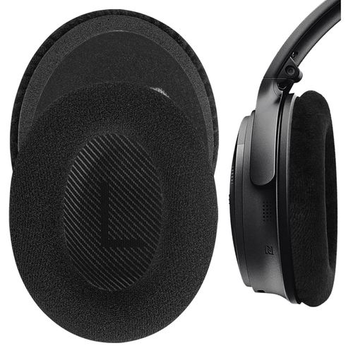 Coussinets de rechange pour casque - AQSACOKIYA - Bose Quiet Comfort 35 (QC35) et QuietComfort 35 II (QC35 II) - velours noir