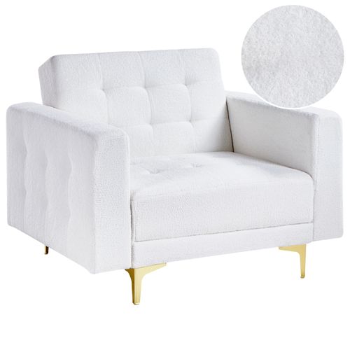 Fauteuil Aberdeen Bouclé Blanc Cassé