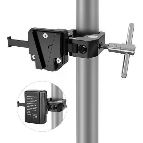 Adaptateur De Batterie V-Mount Pour Appareil Photo Avec Pince Crabe Pour Une Utilisation Sur Pied D'Éclairage Et Tige De Support (Pince De Batterie)[PHT143132]
