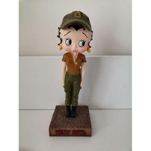 Figurine Betty Boop Militaire En Résine Peinte