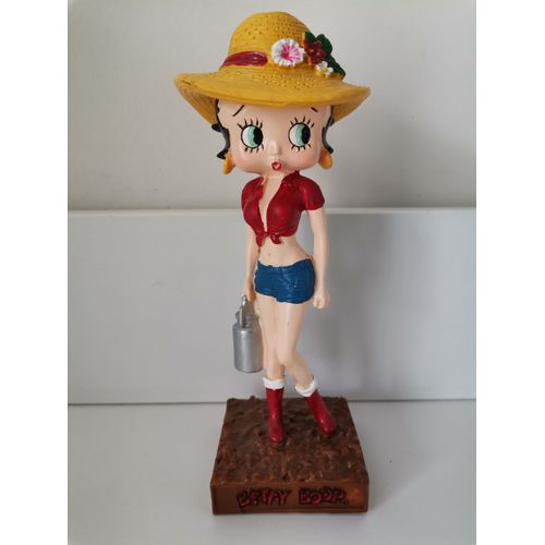 Figurine Betty Boop Fermière En Résine Peinte