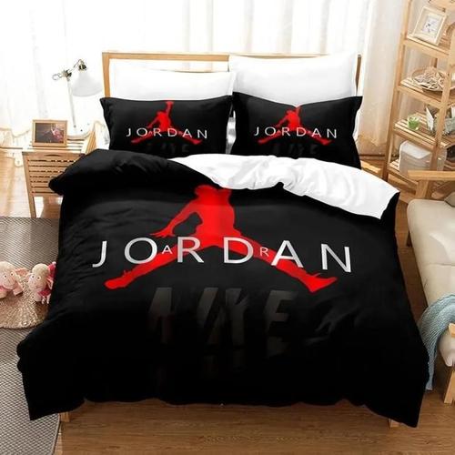 Housse De Couette 3d Jordan - Motif Multicolore - Taille Unique 200x200cm