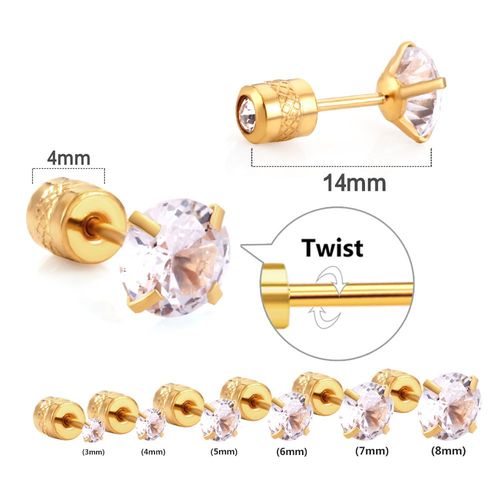 Luxusteel-Boucles D'oreilles Rondes Cubique En Acier Inoxydable Pour Homme Et Femme, Piercing D'oreille En Argent 2023 Cz Brcorporelle, Bijoux De Corps, Contre-Indiqué
