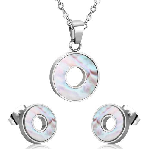 Luxusteel-Ensemble De Bijoux En Coquillage Rond Pour Femme, Collier Pendentif En Acier Inoxydable, Colliers De Ix, Accessoires, 2020