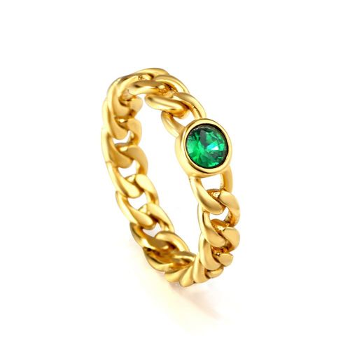 Luxusteel-Bagues Minimalistes En Acier Inoxydable Cz Pour Femme Et Fille, Bijoux De Doigt, Lien Cubain, Blanc, Vert, Noir, Clip, Cadeaux
