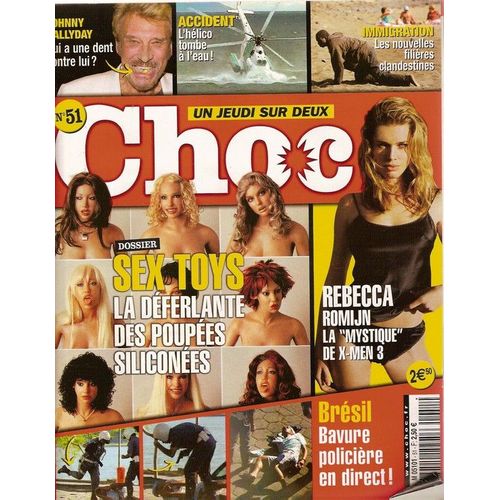 Choc N° 51 : Rebecca Romijn, Johnny Hallyday, Sex Toys, Colin Farrell, Alicia Duvall, Tom Cruise, Michael Douglas, Janet Jackson, Jenny Mccarthy