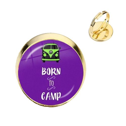 Bagues En Verre Couleur Argent, Nouveau Design, Signe De Paix, Van Bus, Mode, Cabochon Hippie, Badge De Voiture, Bijoux Pour Femmes Et Hommes, Cadeau