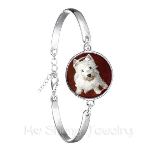 Bracelet Vintage Chien Husky En Argent Pour Hommes Et Femmes, Bijoux Faits À La Main Avec Dôme En Verre De 18mm