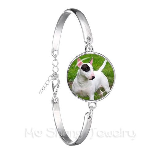Bracelet De Chien Plaqué Argent 18mm, Cabochon En Verre Carlin Photo Animal, Bijoux De Fête De Noël Pour Amis