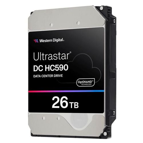 WD Ultrastar DC HC590 - Disque dur - Centre de données - 26 To - interne - 3.5" - SAS 12Gb/s - 7200 tours/min - mémoire tampon : 512 Mo