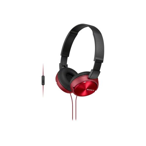 Sony MDR-ZX310AP - ZX Series - écouteurs avec micro - circum-aural - filaire - jack 3,5mm - rouge