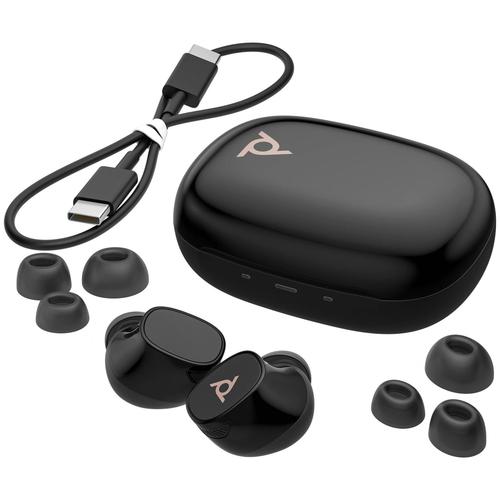 Poly Voyager Free 20 - Écouteurs sans fil avec micro - intra-auriculaire - Bluetooth - Suppresseur de bruit actif - noir