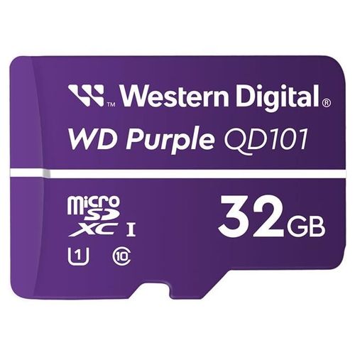 WD Purple WDD032G1P0C-85AEL0 - Carte mémoire flash - 32 Go - UHS-I U1 / Class10 - microSDXC - violet