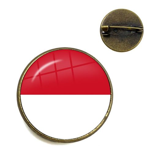Broche Cabochon En Verre, 20/25mm, Pour Femme Et Homme, Bijou De Malaisie, Du Danemark, De Norvège, De Suède Et De Slovaquie, Idéal Comme Cadeau