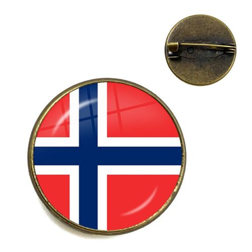 Broche Cabochon En Verre, 20/25mm, Pour Femme Et Homme, Bijou De Malaisie, Du Danemark, De Norvège, De Suède Et De Slovaquie, Idéal Comme Cadeau