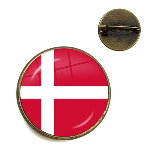 Broche Cabochon En Verre, 20/25mm, Pour Femme Et Homme, Bijou De Malaisie, Du Danemark, De Norvège, De Suède Et De Slovaquie, Idéal Comme Cadeau