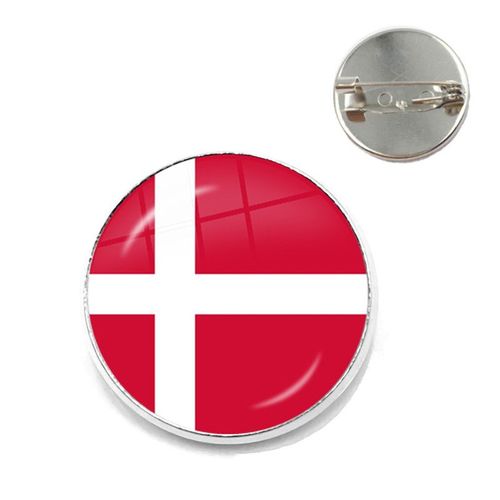 Broche Cabochon En Verre, 20/25mm, Pour Femme Et Homme, Bijou De Malaisie, Du Danemark, De Norvège, De Suède Et De Slovaquie, Idéal Comme Cadeau