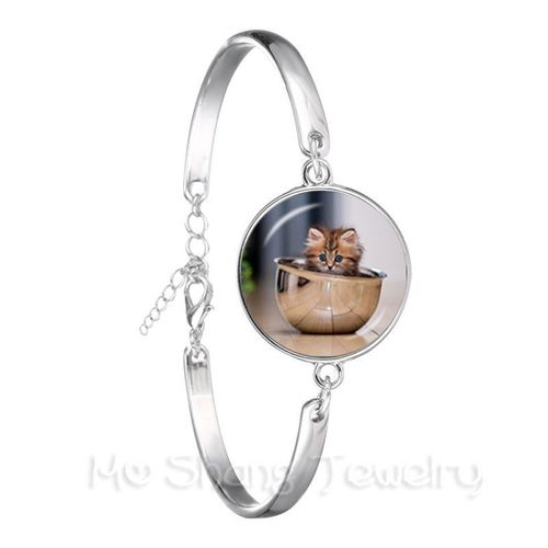 Bracelet Chihuahua Chien Mignon, Dôme En Verre De 18mm Plaqué Argent, Bracelet À La Mode, Dessin Animé, Cadeau Bijoux, Nouvelle Collection 2018