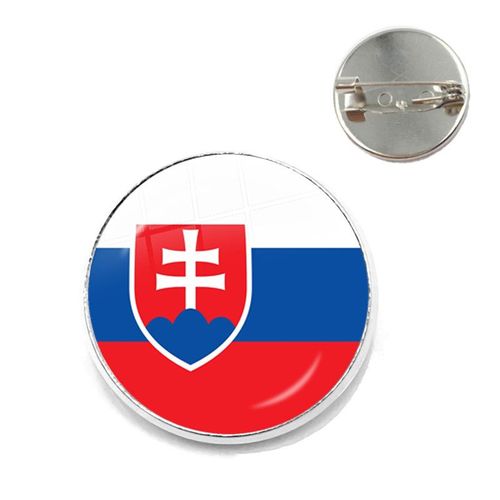 Broche Cabochon En Verre, 20/25mm, Pour Femme Et Homme, Bijou De Malaisie, Du Danemark, De Norvège, De Suède Et De Slovaquie, Idéal Comme Cadeau