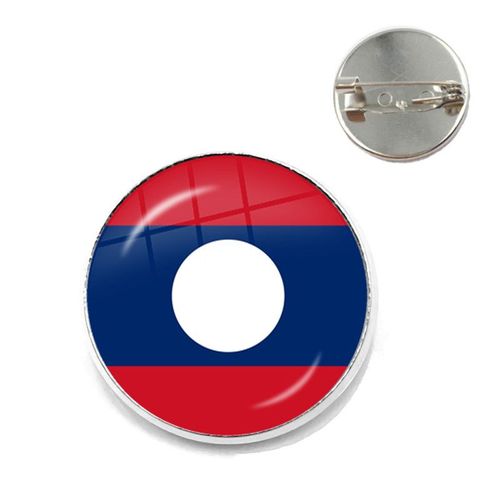 Broche Cabochon En Verre, 20/25mm, Pour Femme Et Homme, Bijou De Malaisie, Du Danemark, De Norvège, De Suède Et De Slovaquie, Idéal Comme Cadeau